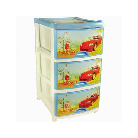 Комод пластиковый с 3 ящиками (для мальчиков) М1242                   