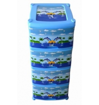 Комод пластиковый с 4 ящиками Дельфин                 