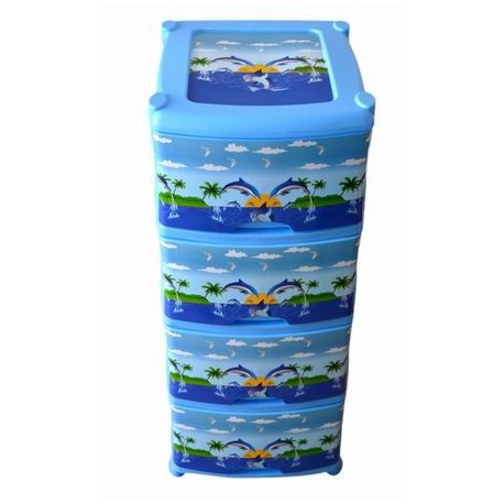 Комод пластиковый с 4 ящиками Дельфин                 