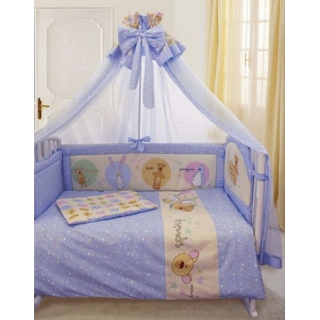 Комплект в кроватку 7 предметов  Kids Comfort принт (цветное одеяло) арт.041-1