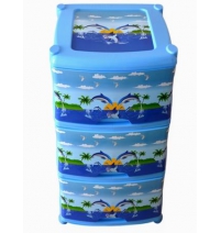 Пластиковый комод с 3 ящиками Дельфин арт.0351