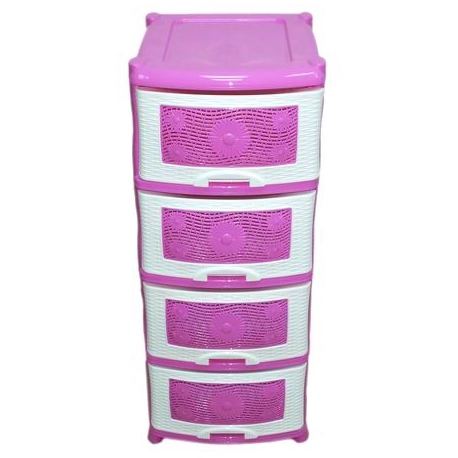 Пластиковый комод с 4 ящиками Ромашка арт.0354 