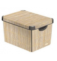 Коробка пластиковая декоративная Бамбук 395*295*250 мм арт.04711-D67-05