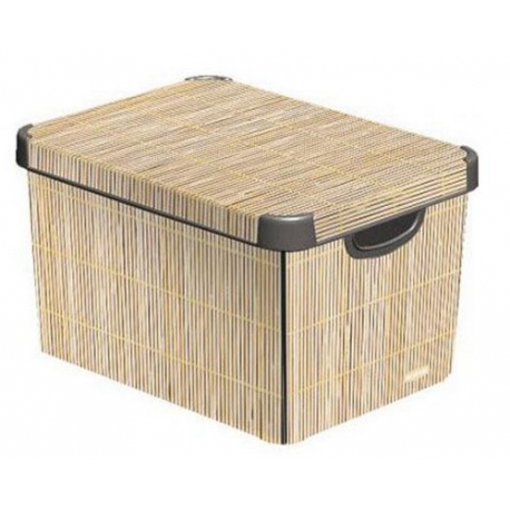 Коробка пластиковая декоративная Бамбук 395*295*250 мм арт.04711-D67-05