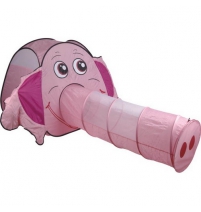 Игровой дом + тоннель Shaoxing Розовый слоненок    