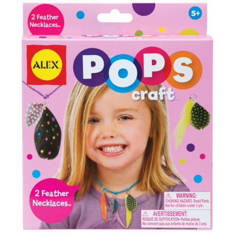 Набор для творчества POPS CRAFT "Ожерелья с цветными перышками", Арт.1295