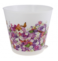 Горшок для цветов Крит 200мм прикорневой полив 3,6 л  Сирень арт.ING46020СИР