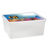 Ящик для игрушек с декором 18л, Арт.С12817