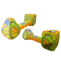 Игровой домик с тоннелем СВН 24  с мячиками (100шт)