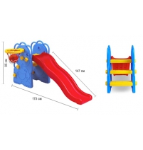 Детская горка Eduplay Слоник с баскетбольным кольцом арт.WJ-311