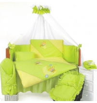 Комплект в кроватку 7 предметов Tuttolina Little Bee     