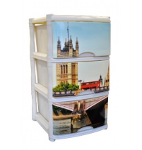 Комод пластиковый с 3 ящиками "Hold" Англия Арт. ПЦ3785АНГ