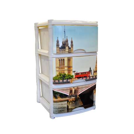 Комод пластиковый с 3 ящиками "Hold" Англия Арт. ПЦ3785АНГ