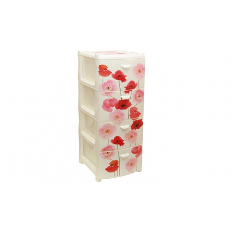 Комод пластиковый с 4 ящиками Альт Деко Маки, Арт. М 2805