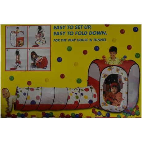 Игровой дом + туннель с шариками (100 шт) Calida Шестигранник арт. 632