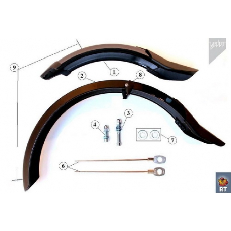 Пластиковые крылья-брызговики Yedoo на самокат с колесами 12"/16" Blat