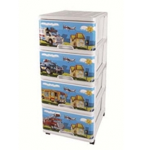 Пластиковый комод с 4 ящиками Арт. 040315