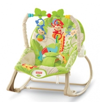 Кресло-качалка Fisher-Price CBF52 " Веселые обезьянки из тропического леса" переносное арт. 1130972