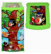 Пластиковый комод с 4 ящиками Violet Дерево знаний Арт. 0352