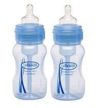 Набор из 2-х бутылочек с широким горлышком 240 мл (синяя), полипропилен Dr. Brown Арт. WB824