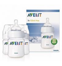 Бутылочка для кормления, 125мл, 3 шт (полипропилен) Avent Арт. 86890
