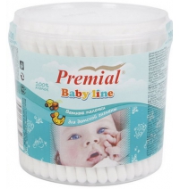 Ватные палочки детские (цилиндр), 200 шт. Premial Арт. 1160986