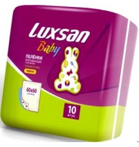 Пеленки детские Luxsan baby 60х60, 10шт.  Арт. 266010