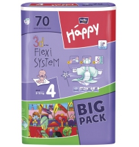 Подгузники Bella Хэппи Бигпак макси 8-18 кг (70шт/4кор)  Арт. LU76-001