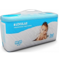  Подгузники детские ультратонкие M 6-9 кг, 24 шт. Lovular Арт. 707003