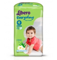 Подгузники  Эвридэй макси 7-18 кг (4) 20шт. (5735, 5385) Libero Арт. 1272993