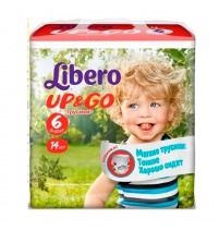 Трусики  Ап энд Гоу экстра лардж 13-20 кг (6) 14шт. Libero Арт. 5587