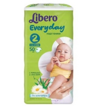 Подгузники  Эвридэй эконом мини 3-6 кг (2) 50шт. (5746, 5698) Libero Арт. 1387314