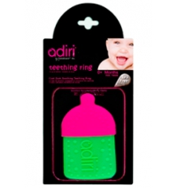 Прорезыватель для зубов Adiri Bottle Teething Ring, magenta-green
