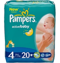 Подгузники Pampers Актив Бэби макси 7/14 кг. (6к/20шт) Pampers Арт. 37681