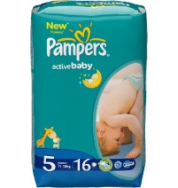 Подгузники Pampers Актив Бэби юниор 11/18 кг. (8к/16шт) Pampers Арт. 38412