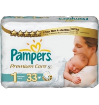 Подгузники Pampers Премиум ньюборн 2/5 кг (33шт/3кор) Pampers Арт. 81129610
