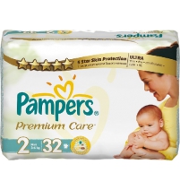 Подгузники Pampers Премиум мини 3/6 кг (32шт/4кор) Pampers Арт. 81129612