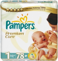 Подгузники Pampers Премиум эконом ньюборн 2/5 кг  (78шт/2кор) Pampers Арт. 81129611