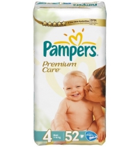 Подгузники Pampers Премиум эконом макси 7/14 кг  (52шт/3кор) Pampers Арт. 81131344