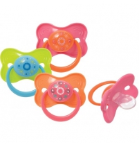  Пустышка силиконовая классическая с кольцом Узоры, 1 шт, 0+ Курносики Арт. 13054