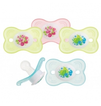  Пустышка силиконовая классическая Цветочная фея, без кольца, 0+, 1шт. Курносики Арт. 13044