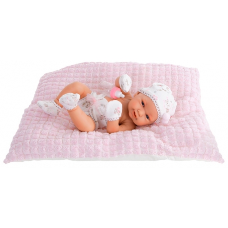 Кукла Munecas Juans Antonio младенец Бэнни в розовом, 42 см, Арт. 5090P