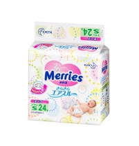 Подгузники Merries смолл 4-8 кг, 24 шт. Merries Арт. 394615