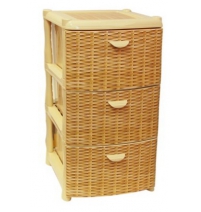 Комод пластиковый с 3 ящиками Альт Деко Ротанг, Арт. М 2804