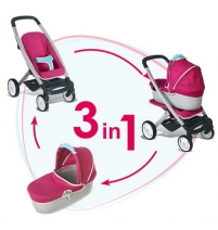 Коляска для кукол 3 в 1 Quinny Smoby Арт. 520190