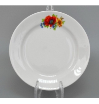 Тарелка мелкая диам. 175 мм Гладкий край Полевой мак эконом (2 сорт), р.4 арт. 057052 