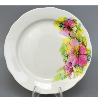 Тарелка мелкая диам. 240 мм Вырезной край Акварель (2 сорт) , р.1717 арт. 063622
