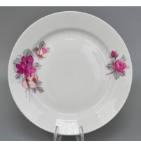 Тарелка мелкая диам. 240 мм Гладкий край Дикая роза эконом (2 сорт) , р.4 арт. 053932