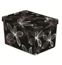 Коробка декоративная большая Deco's Stockholm black lily арт. 04711-D66-05 