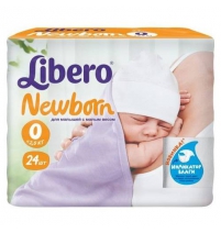 Подгузники  Ньюборн 0-2,5 кг (0) 24шт. Libero Арт. 6359
